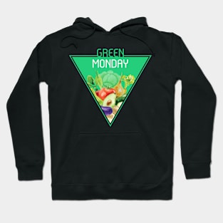 The optimal food triangle - Green Monday Hoodie